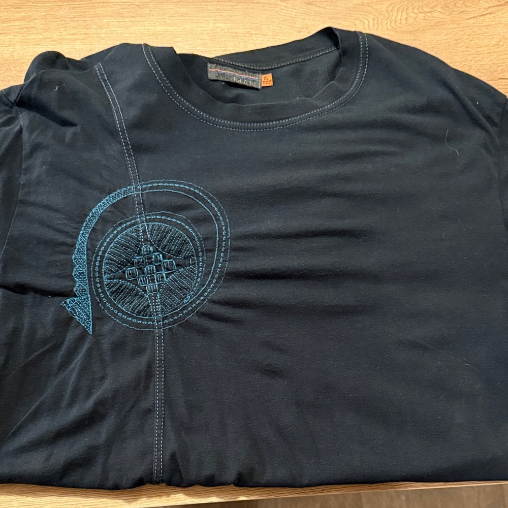 Men's Black Graphic Long Sleeve T-Shirt